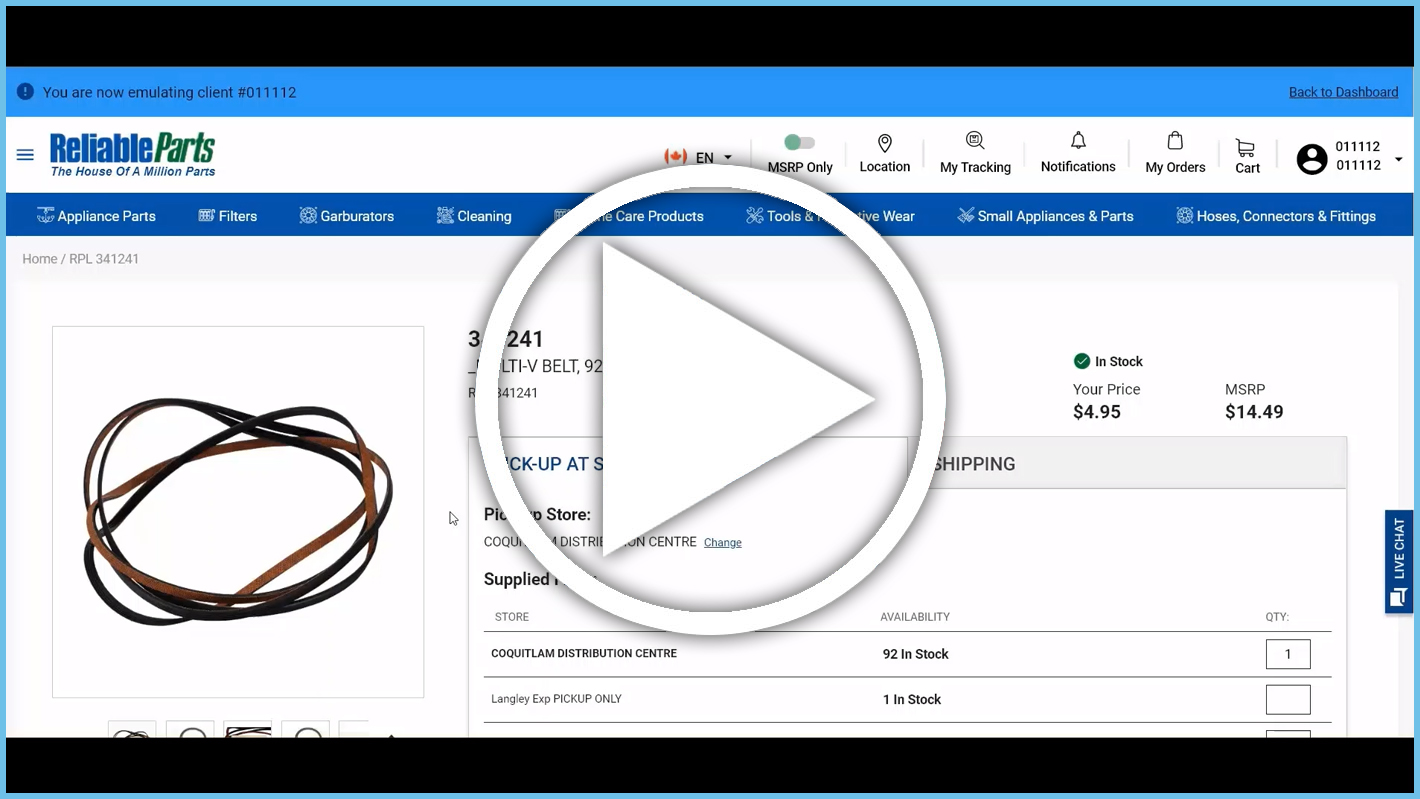 Sitetour Reliable Parts Canada